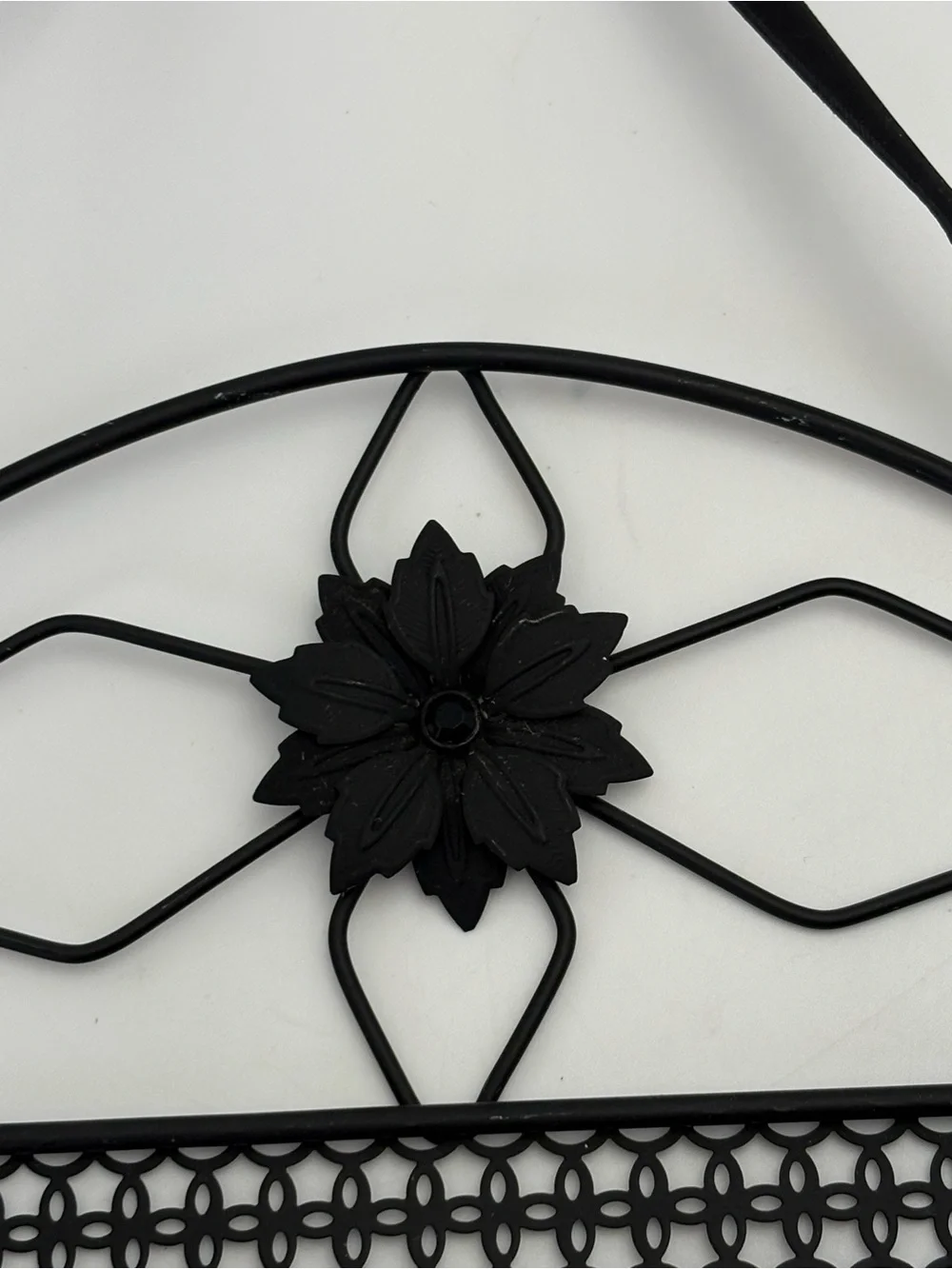 Black Iron Wall Basket/Jewelry Holder
